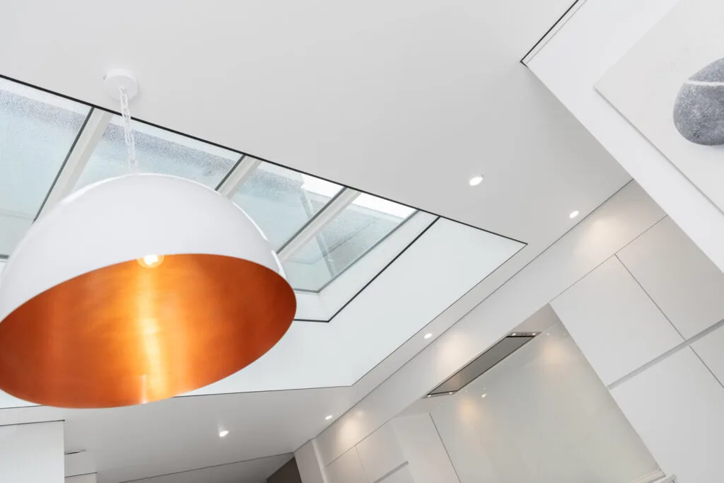 spanplafond met plafondverwarming